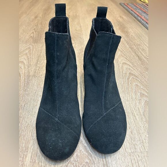 TOMS | Black Kelsey Wedge Boot Size 8.5 - Picture 7 of 10